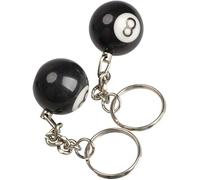 Enyolidimk 2 Pcs Black Keychain Creative Keychain Plastic Billiard 8 Number Keychain Decoration Friend, Key Fob, Car Keychain