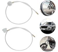 Enyolidimk 2 Pcs White 2X Aerosol Nozzle w/ 19.69in. 360 Degrees Extension Hose for Male Stem Spray Cans 4.5mm Extension H3C9 Fluid Auto Car Nozzle Film