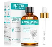 ENYORLI Lemongrass Essential Oil 100ml Relieve Nasal Congestion Narural Lemongrass Oil for Hair Care Insect Repellent Aromatherapy Diffuser Candle Making
