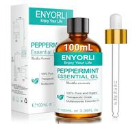 ENYORLI Peppermint Essential Oil 100ml Peppermint Oil Organic Pure Minty Natural Essential Oils High Potency Cooling with Natural Menthol for Aromatherapy Hair Care Muscle Relief