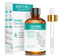 ENYORLI Thyme Essential Oil 100ml 100% Natural Aromatherapy Diffuser Oil Hair Care Insect Repellent Candle Making Relieves Nasal Congestion