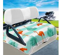 ENYORSEL Golf Cart Seat Covers,Flamingo Golf Cart Seat Towel for All EZGO, Yamaha, Club Cars, Icon and More Cart Front Seat, 100% Microfiber Keeps Seat Cool and Comfortable, 51'' x 34''
