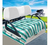 ENYORSEL Golf Cart Seat Covers, Striped Coconut Tree Golf Cart Seat Towel for All EZGO, Yamaha, Club Cars, Icon and More Cart Front Seat, 100% Microfiber Keeps Seat Cool and Comfortable, 51'' x 33''
