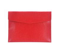 Enyuwlcm PU Leather A4 File Folder Document Holder Envelope Folder Case with Snap Closure for Receipt Contract Red