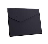 Enyuwlcm PU Leather A4 File Folder Document Holder Waterproof Portfolio Envelope Folder Case with Invisible Magnetic Closure (Black, A4)
