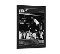 ENZEES Die Lit Playboi Carti 17 Canvas Poster Wall Art Decor Print Picture Paintings for Living Room Bedroom Decoration Frame-style 16x24inch(40x60cm)