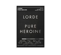 ENZEES Lorde Pure Heroine 34 Canvas Poster Bedroom Decor Sports Landscape Office Room Decor Gift Unframe-style 12x18inch(30x45cm)