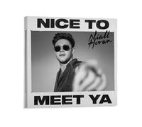 ENZEES Niall Horan Nice to Meet Ya Canvas Poster Bedroom Decor Sports Landscape Office Room Decor Gift Frame-style 12x12inch(30x30cm)