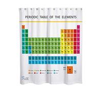 Enzege Periodic Table Elements Shower Curtain Polyester Fabric Waterproof