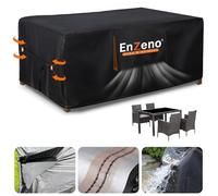 Enzeno Cube Garden Table Cover with Air Vent 110X110cm Garden Furniture Covers Waterproof，420D Heavy Duty Outdoor Patio Rattan square Set Cover outside ,Anti-UV for Chair and Table