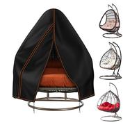 Enzeno egg Chair Cover Waterproof Outdoor double egg chair cover with Zipper,Single Seat Cocoon Swing egg Chair Covers for Garden & Patio Heavy Duty hanging egg chair cover 230x200cm Black