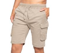989Zé ENZO Mens Shorts Cargo Combat Casual Cotton Summer Stretch Shorts Regular Fit with Pockets EZS613 Shorts Beige M