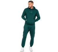 989Zé ENZO Mens Tracksuit Hooded Fleece Sweatshirt Overhead Hoodie Pullover Casual Fleece Cargo Combat Joggers Sweatpants Set EZHD600 & EZJGC599 GREEN S