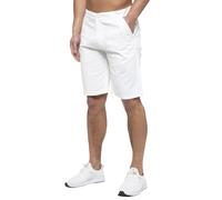 989Zé ENZO Mens Chino Shorts Cotton Regular Fit Summer Casual Smart Half Pants EZS429 White 38
