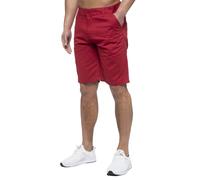 989Zé ENZO Mens Chino Shorts Cotton Regular Fit Summer Casual Smart Half Pants EZS429 RED 32