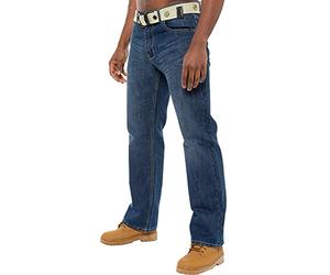 Enzo BNWT Mens Designer Denim Jeans Blue Regular Loose Fit Free Belt 40 W X32L Stone Wash