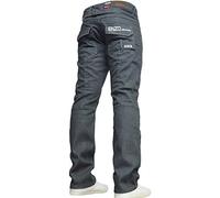 Enzo BNWT New Mens Jeans Blue Designer Branded Straight Washed All Waist & Sizes Grey Wash 44W X 32L