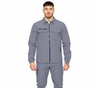 Enzo Cargo Jacket Mens Casual Waterproof Collared Zip Up Lightweight Overshirt