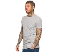 Enzo Designer Mens Slim Fit T Shirt Muscle Fit Stretch Tee Gym Crew Neck Short Sleeve Top