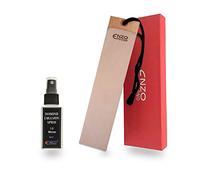 ENZO ENGLAND Leather Strop with Diamond Emulsion Spray Set of Sharpening Polishing Paddle Block for Woodworking Knife Stropping Abrasive Fluid Lapping Premium Stropping Diamond Spray (1.0 Micron)