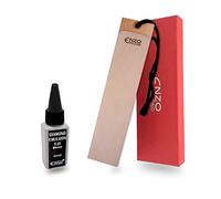 ENZO ENGLAND Leather Strop with Poly Diamond Stropping Emulsion Suspension Set of Sharpening Block for Woodworking Knife Stropping Abrasive Premium Stropping Diamond Emulsion (0.50 Micron)