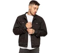 Enzo EZJ391 Mens Denim Black Jacket M