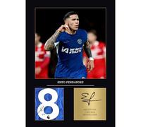 Enzo Fernandez Gift Signed A4 Print Display Unframed Chelsea Gifts For Boys Digitally Reproduced Signature Chelsea FC Gifts CFC (Unframed)