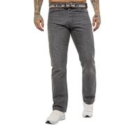 Enzo Jeans Mens Straight Leg Denim Trouser Belted Regular Fit Pants All UK Sizes