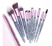 ENZO KEN Glitter Makeup Brushes Set Professional, Vegan Makeup Brush Set with Case, Cosmetic Brushes Makeup Set, Make up Brushes Vegan, Purple Make up Brushes Set Professional.