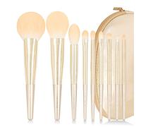 ENZO KEN Natural Hair Makeup Brush Set Professional, MIT Hair Makeup Brushes Set with Case, Gold Cosmetic Brushes Makeup Set, Make up Brushes Set Professional.