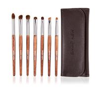 ENZO KEN Natural Pony Hair Eye Shadow Brush Set, Small Eyeshadow Brushes Set, Eye Makeup Brushes Set Professional, Small Nose Contour Brush, Angled Eyeshadow Brush, Eyeshadow Blending Brushes