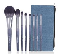 ENZO KEN Natural Purple Badger Hair Makeup Brushes Set Professional, Walnut Makeup Brush Set with Case, Cosmetic Brushes Makeup Set, Natural Bristle Makeup Brush - ShuiMo