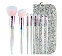 ENZO KEN Rainbow Crystal Makeup Brush Set Professional, Vegan Makeup Brush Set with Case, Bedazzled Cosmetic Brush Makeup Set, Sparkly Make up Brushes Vegan, Colorful Make up Brushes Set Professional.