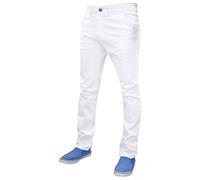 Enzo Men EZ348 Chino Jeans White 38W x 32L