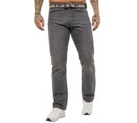 Enzo Men's Belted Straight Leg Denim Jeans in Grey | Size: 32R Enzo Grey 32R