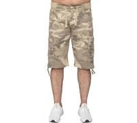 Enzo | Mens Cargo Combat Camo Shorts - Beige / 40W