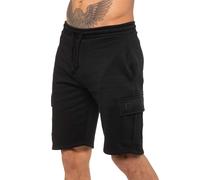 Enzo | Mens Cargo Fleece Shorts - Black / XL