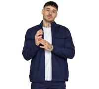 Enzo Mens Cargo Jacket Casual Full Zip Waterproof Poly Classic Coat Overshirt