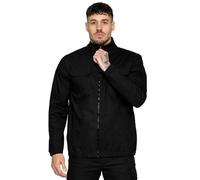 Enzo Mens Cargo Jacket Casual Full Zip Waterproof Poly Classic Coat Overshirt