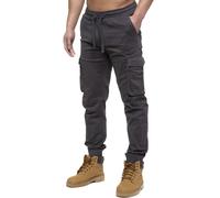 Enzo | Mens Cargo Jogger Jeans - Grey / 32W
