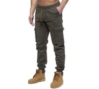 Enzo Mens Cargo Joggers Elasticated Waist Military Combat Trousers Cuffed Pants