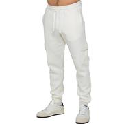 Enzo | Mens Cargo Joggers - Off White / L