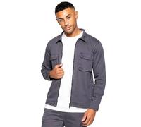 Enzo Men's Cargo Overshirt Jacket in Grey | Size: 2XL Enzo Grey 2XL
