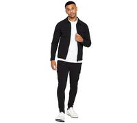 Enzo | Mens Cargo Shacket Tracksuit Set - Black / 2XL