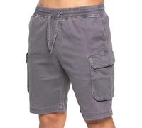 Enzo | Mens Cargo Summer Shorts - Grey / 2XL