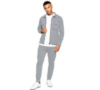 Enzo | Mens Cargo Tracksuit - Light Grey / M