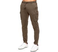 Enzo | Mens Cargo Trousers - Brown / M