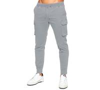 Enzo Mens Cargo Trousers Elasticated Casual Cotton Pants Uk Size S-2XL