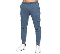 Enzo Mens Cargo Trousers Elasticated Casual Cotton Pants Uk Size S-2XL