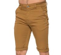 Enzo Mens Chino Shorts Slim Fit Cotton Stretch Casual Summer Beach Half Pants